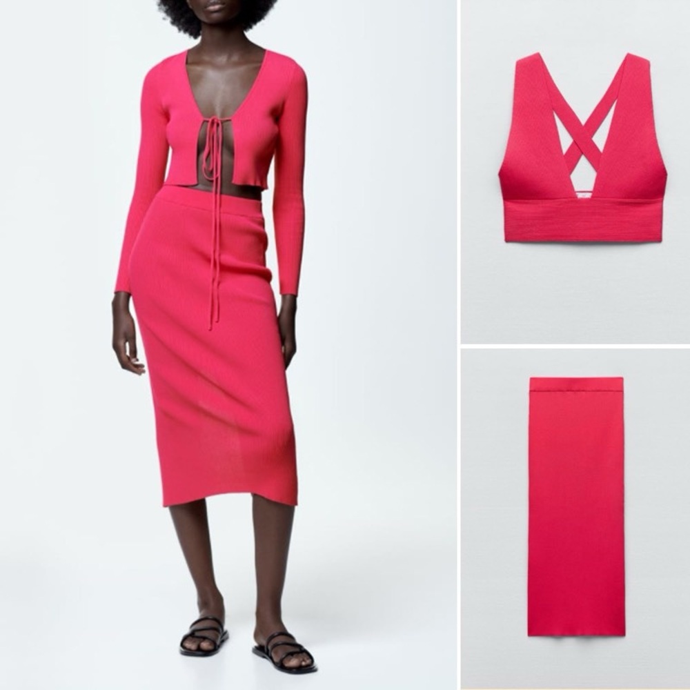 Zara knit set 3 pieces